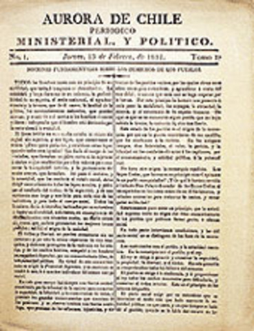 Primer periódico de Chile