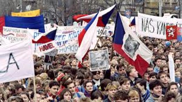 Revolución de Terciopelo en  Checoslovaquia