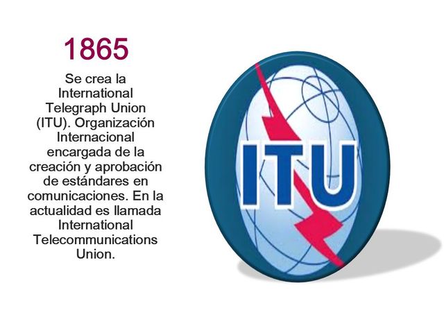 Se crea la International Telegraph Union (ITU)