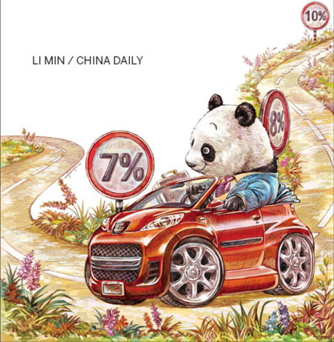 The Chinese growth slows down