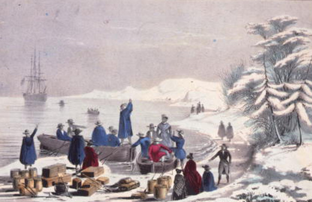 Pilgrims land at Plymouth, Massachusetts