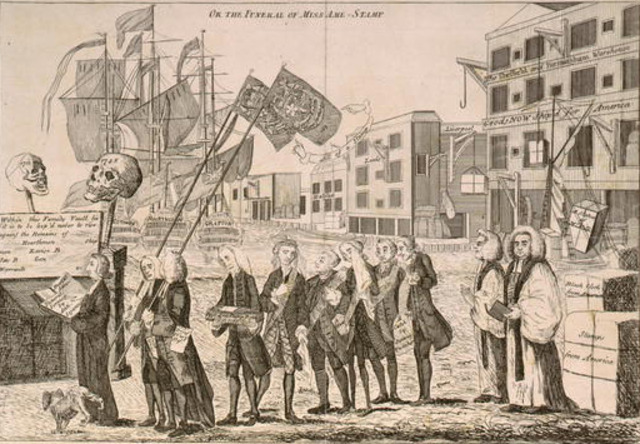 Britain repeals the Stamp Act, but passes the Declaratory Act stating that Britain retains the ability to tax and pass laws concerning the colonies.