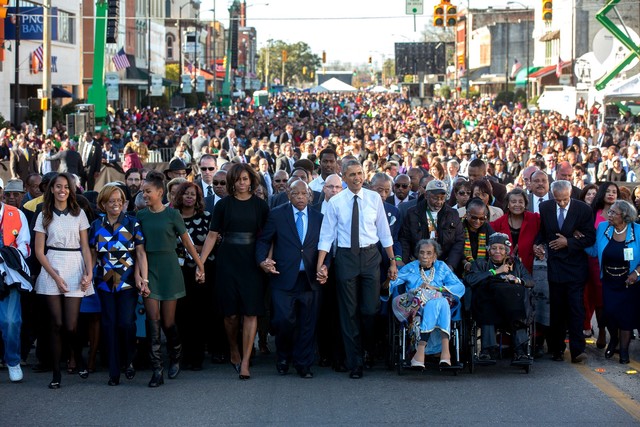 President Obama leading Selma march