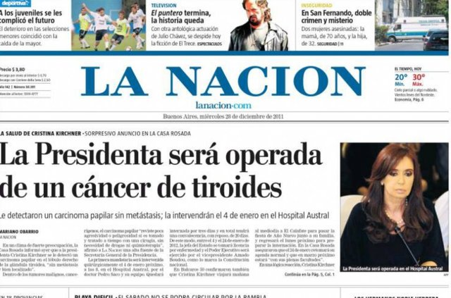 PERIÓDICOS DE LA PRENSA ARGENTINA - "La Nación"