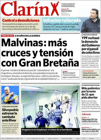 PERIÓDICOS DE LA PRENSA DE ARGENTINA - "Clarín"