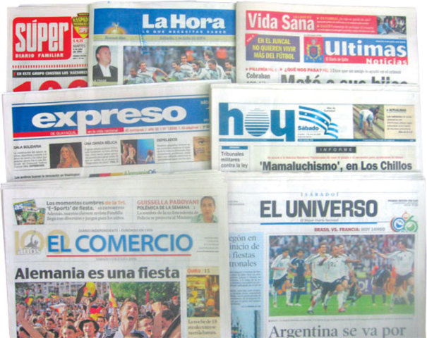 Los principales diarios se consolidaron del Ecuador