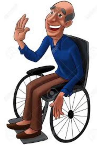 Man in the wheel chair