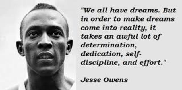 Jesse Owens Ouote.
