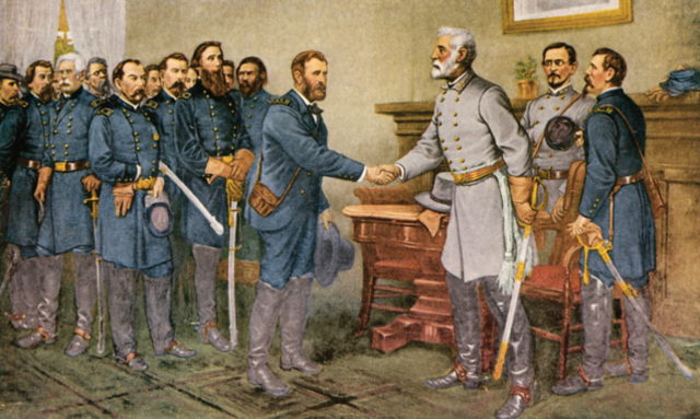 Lee Surrenders at Appomattox Court House - Civil War ends