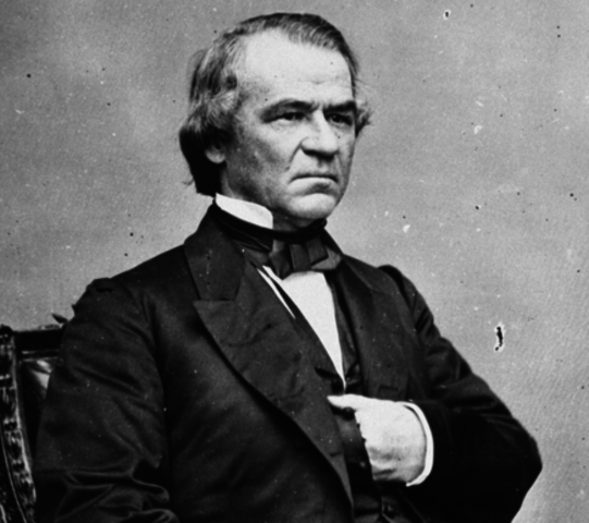 Lincoln assassinated; Johnson becomes president