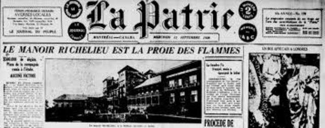 Incendie au Manoir Richelieu