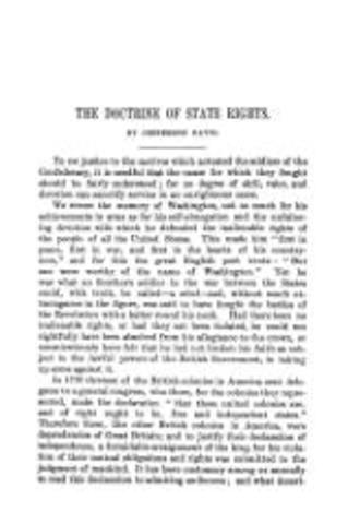 State's right's doctrine