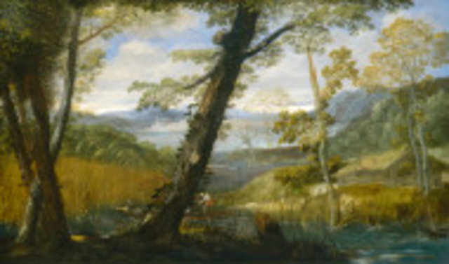 River Landscape by Carracci