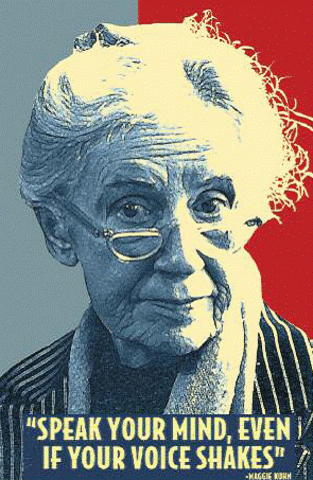 Maggie Kuhn organizes the Grey Panthers