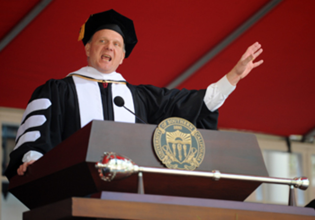 Graduating from Harvard