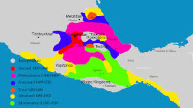 1440 to 1469 Montezuma l rules and greatly expands the empire