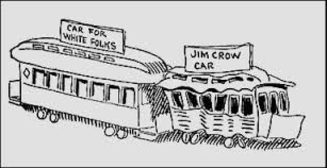 The 7/8 white man Homer Plessy dosen't sit in the Jim Crow car