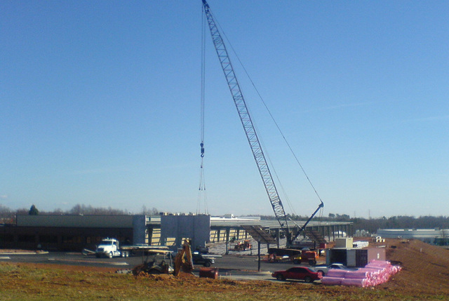 Concrete walls installed
