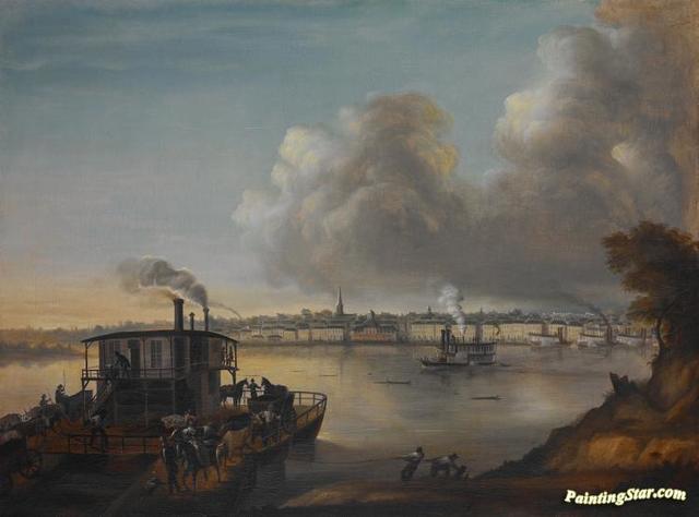 View of St. Louis was finished by Leon Pomarede