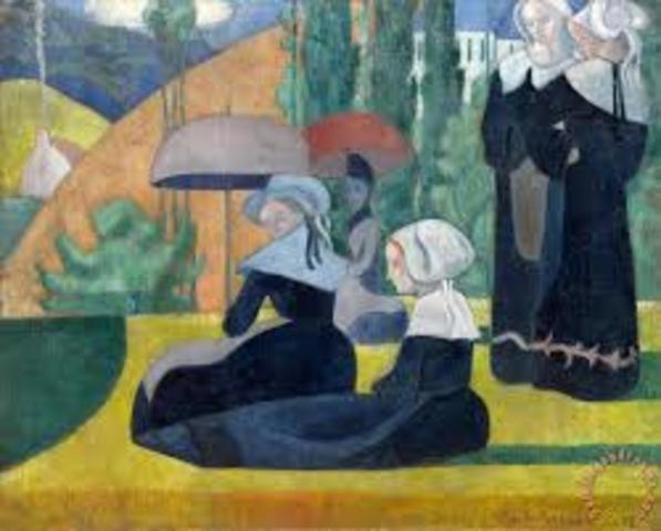 Breton Women with Umbrellas