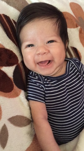 giving birth to my wonderful son!