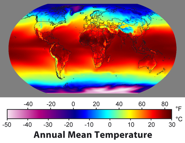Atmospheric Temperature Mapped