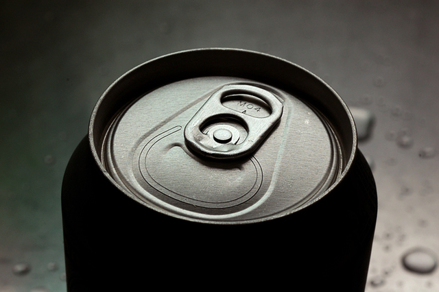 Push-through tabs on drink cans