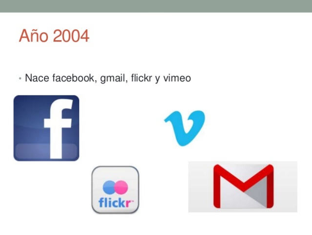 Gmail,Fcebook, Flickr y Vimeo