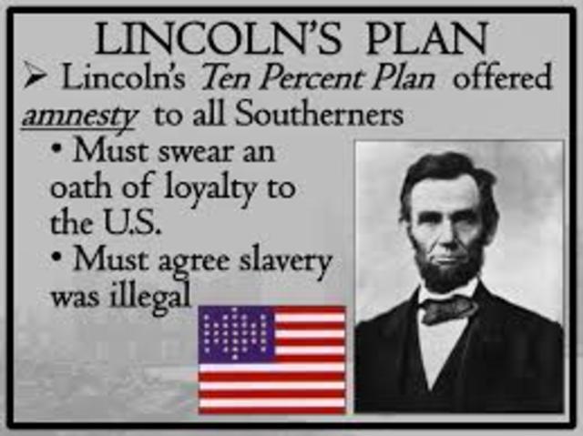 Lincoln Announces Ten Percent Plan