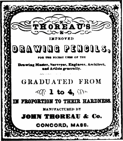 Henry David Thoreau works in pencil factory and burns down a forest