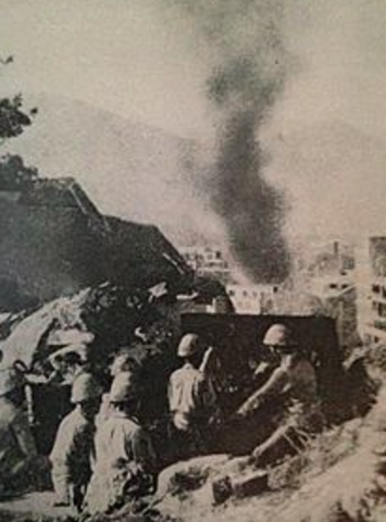 Japanese attack Royal rifles and capture Stanley fort