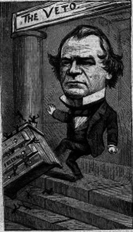 Andrew Johnson declares reconstruction complete