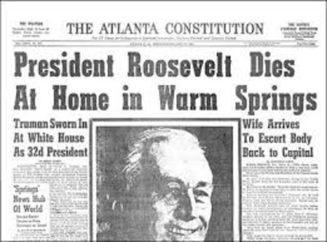 Franklin D. Roosevelt Death