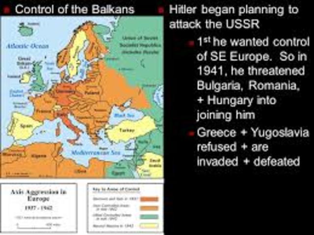 Hitler takes over Balkans