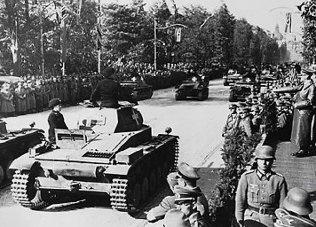 Hitler launches Bilizkrieg on norway and Belgium