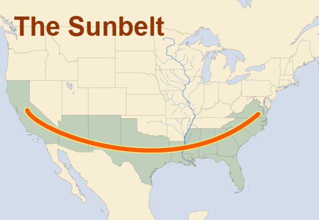 Continued Migration to Sunbelt