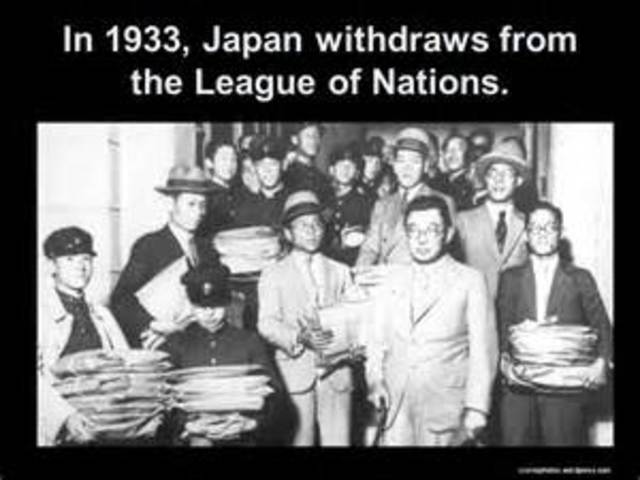 Japan withdraws from League of Nations