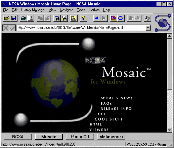 El navegador MOSAIC facilita el acceso a la WWW, es precursor de NETSCAPE , se transmiten 45 millones de bits por segundo