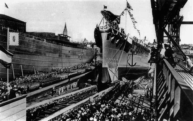 German Cruiser Prinz Eugen launched