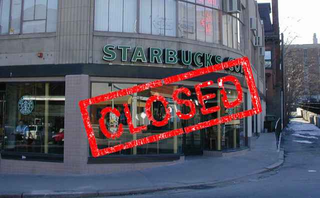 Starbucks closed!