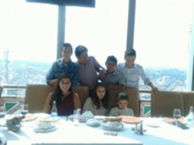 Comida en Bellini en el world trade center.