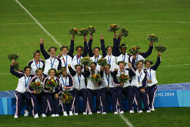 Chastain helps the USWNT win an Olympic gold medal.