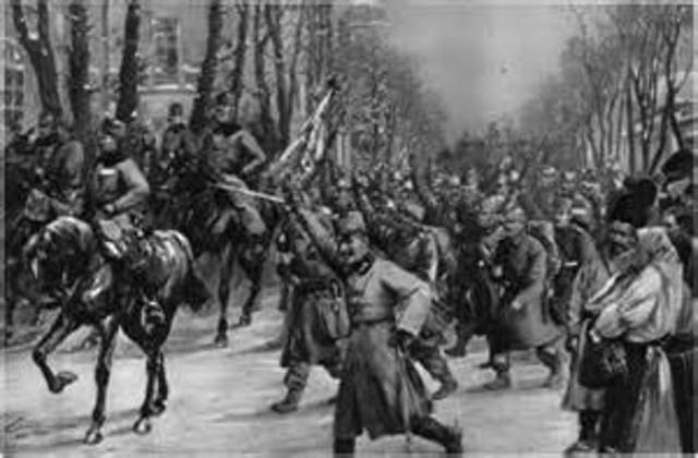 Austria-Hungría declara la guerra a Serbia.