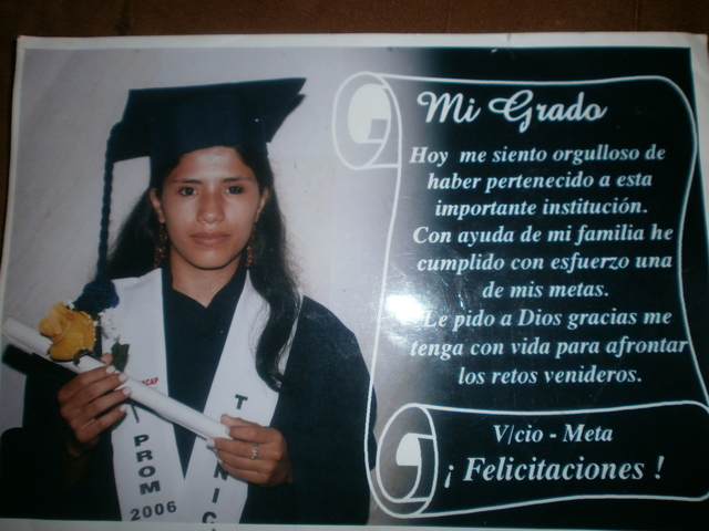 foto recibiendo el grado tecnico