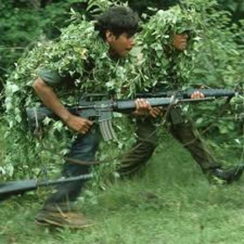 guerrilleros se concentran en las zonas de mayor elevación en nuestro país