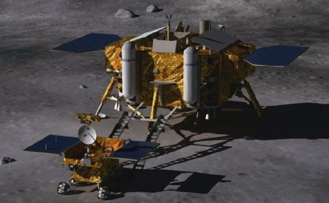 robotic rover on the surface of the moon