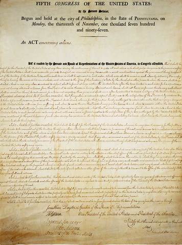 The Alien and Sedition Act