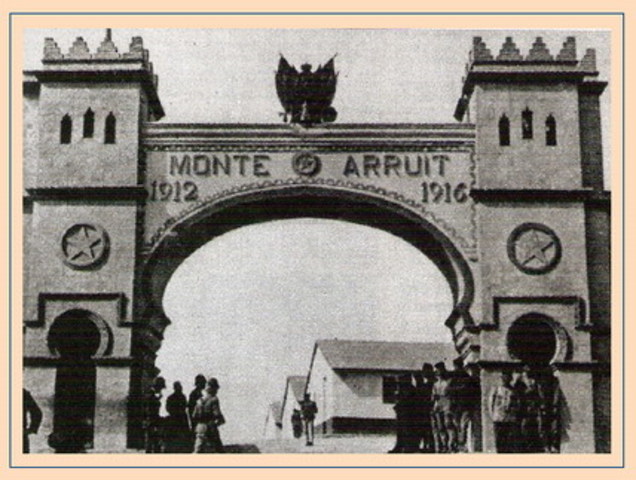 Derrota española en Annual  y Monte Arruit situado por los rifeños