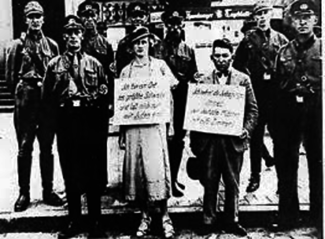 German jews stipped of rights  by neremberg race laws