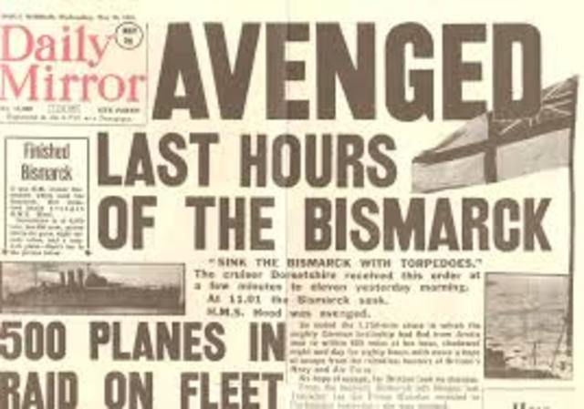 Sinking of the bismark by the British navy